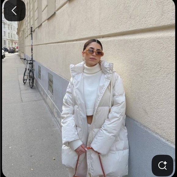 Zara Jackets & Blazers - Zara Ecru Cream Duck Down Puffer Coat Size S